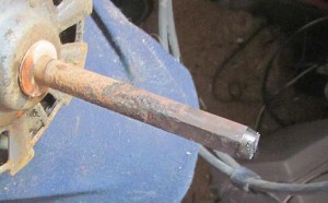the corroded shaft